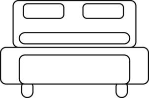 dubbele bed icoon in beroerte voor meubilair concept. vector