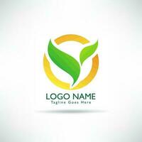 creatief groen blad eco biologisch logo ontwerp vector sjabloon. groen milieu concept, ecologisch.