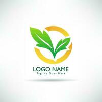 creatief groen blad eco biologisch logo ontwerp vector sjabloon. groen milieu concept, ecologisch.