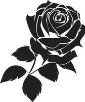 roos vector ontwerp silhouet illustratie zwart kleur