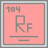 rutherfordium vector icoon ontwerp