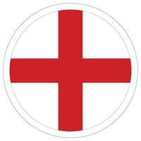 vlag van Engeland ronde cirkel vorm geven aan. Engeland vlag in de cirkel. vector