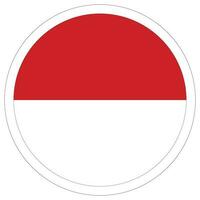 Indonesië vlag wit cirkel vorm geven aan. vector