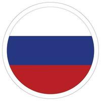 Russisch vlag in cirkel. vlag van Rusland in afgeronde cirkel vector