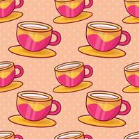 koffie latte naadloze patroon illustratie vector