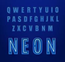 neon stijl vector alfabet