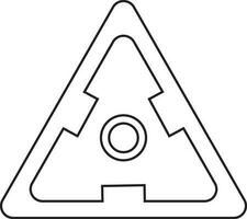 driehoekig vorm van spinner speelgoed- in beroerte stijl. vector