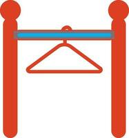 illustratie van hanger hangende in pool in rood kleur. vector