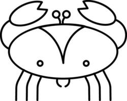 tekenfilm karakter van een krab. vector