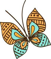 illustratie van een kleurrijk vlinder. vector