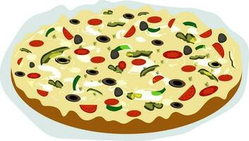 illustratie van pizza. vector