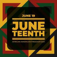 gelukkig juneteenth juni 19 vrijheid dag achtergrond vector illustratie