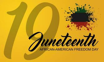 gelukkig juneteenth juni 19 vrijheid dag achtergrond vector illustratie