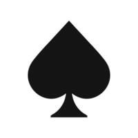 zwart schoppen spelen kaarten symbool geïsoleerd vector illustratie