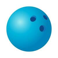 bowling bal glimmend blauw geïsoleerd vector illustratie