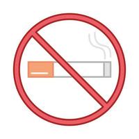 roken verboden teken vector