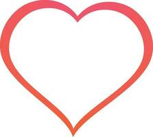illustratie van mooi rood hart, vector liefde symbool of teken.