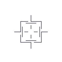 draadkruis vector vierkante lijnvorm
