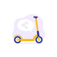 kick scooter delen service vector pictogram