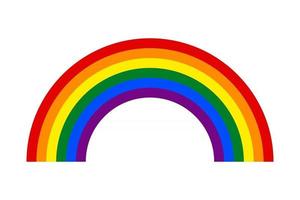 regenboog met zes kleuren symbool van lgbt-gemeenschap vector