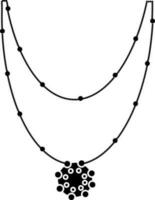 ketting icoon in glyph stijl voor luxe concept. vector