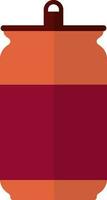 drinken kan icoon in oranje en roze kleur. vector