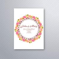 Bruiloft uitnodiging kaartsjabloon met decoratieve bloemen CHTERGRO vector