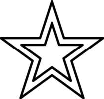 zwart schets ster icoon Aan wit achtergrond. vector