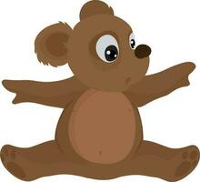 tekenfilm karakter van baby beer. vector