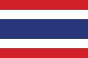 Thailand officieel vlag vector