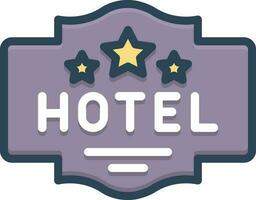 kleur icoon voor hotel teken vector