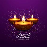 Mooie groetkaart voor achtergrond van festival de gelukkige diwali vec vector