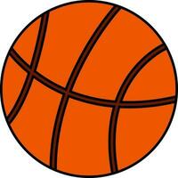 geïsoleerd basketbal icoon in oranje kleur. vector