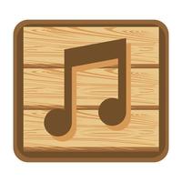 houten muziekknop vector