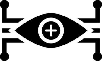 bionisch oog glyph icoon of symbool. vector