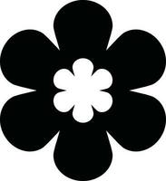 creatief bloem icoon in zwart en wit kleur. vector