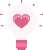hart licht lamp icoon in roze kleur. vector