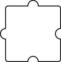 geïsoleerd decoupeerzaag puzzel zwart schets icoon. vector
