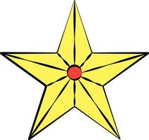 geïsoleerd geel ster icoon in vlak stijl. vector
