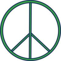 vlak stijl groen vrede icoon of symbool. vector