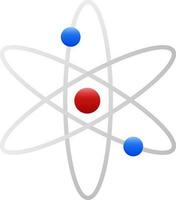 rood en blauw blik atomair structuur icoon in vlak stijl. vector