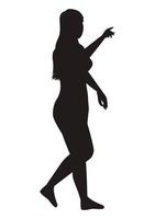 vrouw lopen silhouet vector