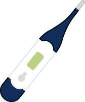 elektronisch thermometer icoon in blauw en groen kleur. vector