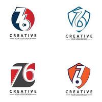 logo ontwerp nummer 76 afbeelding vectorillustratie vector