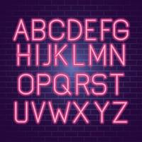 alfabet neon stijl decorontwerp vector