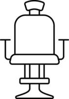 verstelbaar stoel icoon in zwart lineair stijl. vector
