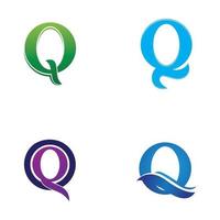 letter q logo pictogram sjabloon ontwerpelementen vector