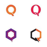 letter q logo pictogram sjabloon ontwerpelementen vector