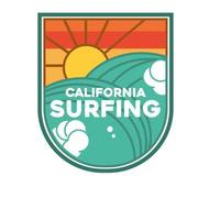 Californië surfen patch vector