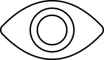 zwart schets oog icoon of symbool. vector
